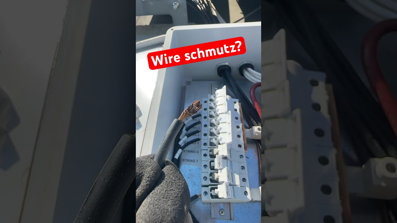 What’s this wire schmutz? #electrical #electrician #solar