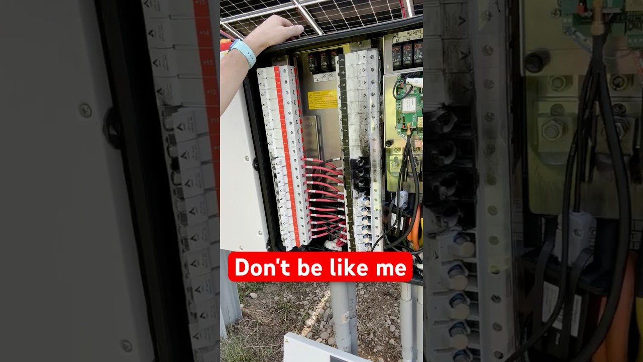 ALWAYS use your amp clamp! #solar #technician #arcing  #electrician
