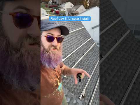 Day 3 of roof installation! #solar #diy #racking